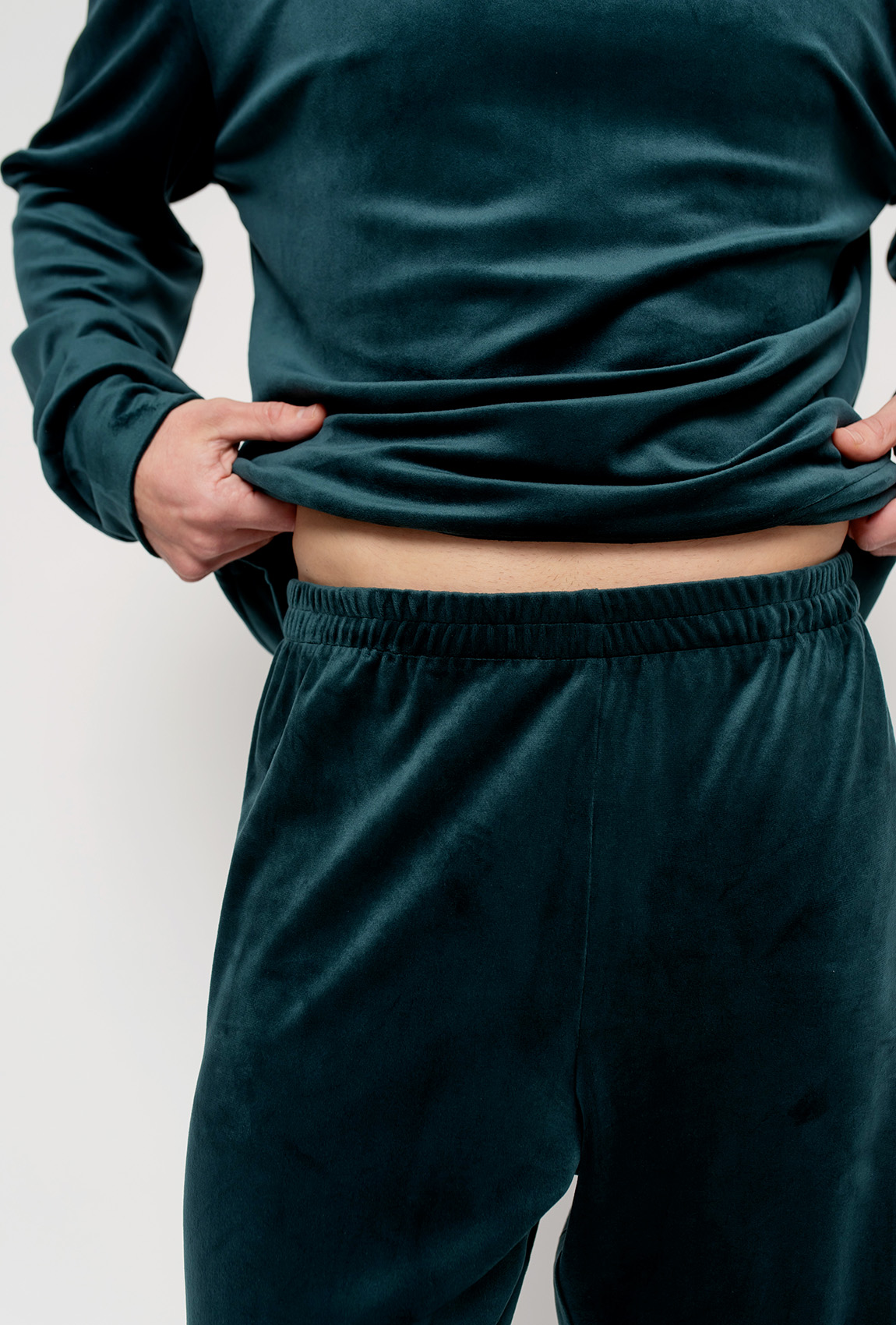 Изумрудная мужская велюровая пижама —  920414. Maritel. Изображенние 5