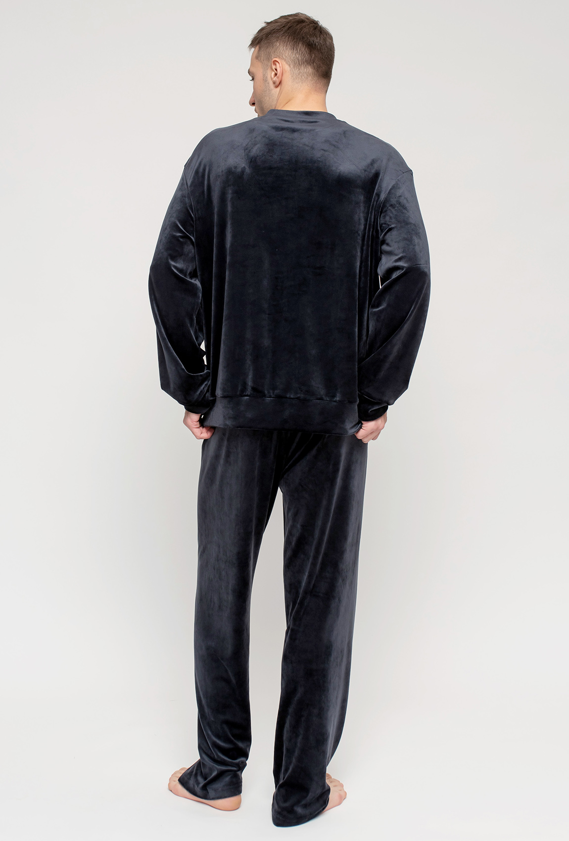 Синяя мужская велюровая пижама — 517696. Maritel. Изображенние 2 Синяя мужская велюровая пижама — 517696. Maritel. Изображенние 2