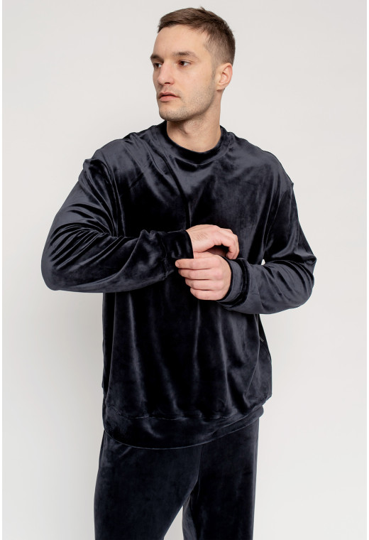 Синяя мужская велюровая пижама — 517696. Maritel. Изображенние 3 Синяя мужская велюровая пижама — 517696. Maritel. Изображенние 3