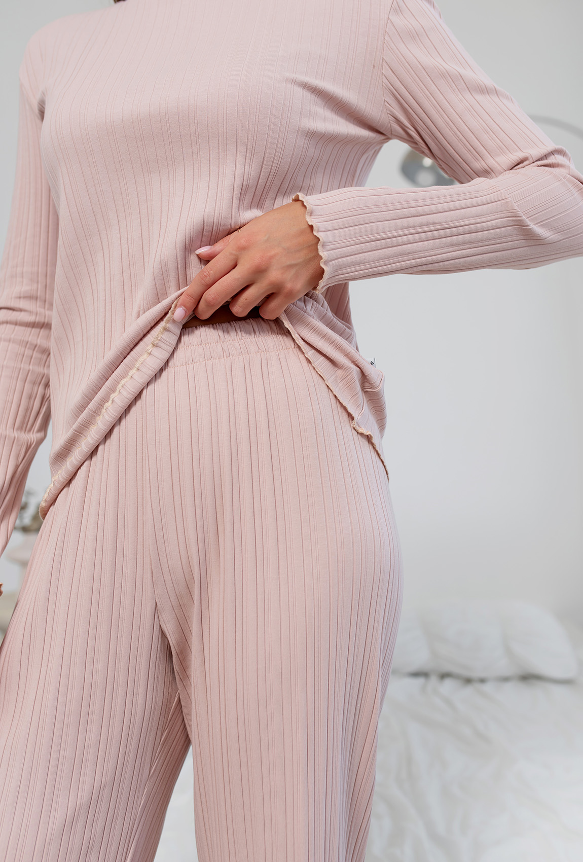 Пудровая пижама ажур —  607480. Maritel. Изображенние 2