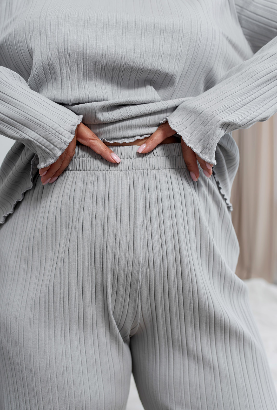 Светло-серая пижама ажур —  151703. Maritel. Изображенние 1