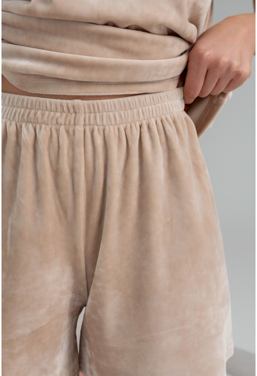 Бежевая пижама бант с шортами — 141145. Maritel. Изображенние 3 Бежевая пижама бант с шортами — 141145. Maritel. Изображенние 3