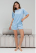 Голубая пижама бант с шортами — 389734. Maritel Голубая пижама бант с шортами — 389734. Maritel