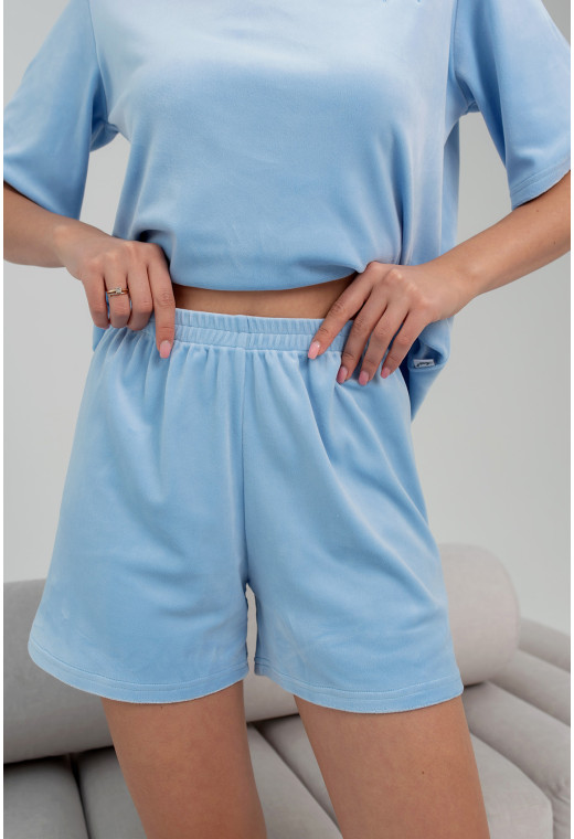 Голубая пижама бант с шортами — 389734. Maritel. Изображенние 5 Голубая пижама бант с шортами — 389734. Maritel. Изображенние 5