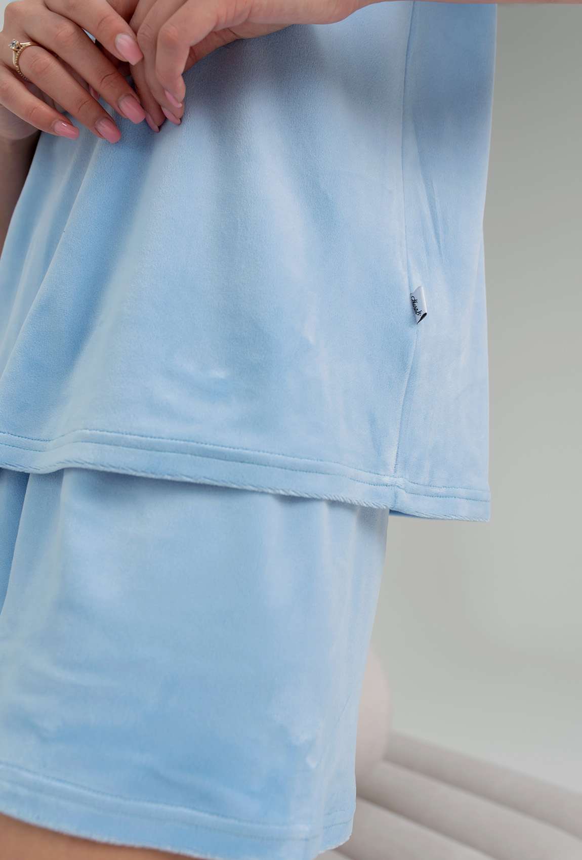 Голубая пижама бант с шортами — 389734. Maritel. Изображенние 6 Голубая пижама бант с шортами — 389734. Maritel. Изображенние 6