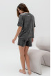 Графитовая пижама бант с шортами — 193453. Maritel. Изображенние 1 Графитовая пижама бант с шортами — 193453. Maritel. Изображенние 1