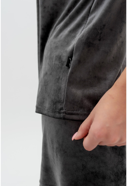 Графитовая пижама бант с шортами — 193453. Maritel. Изображенние 4 Графитовая пижама бант с шортами — 193453. Maritel. Изображенние 4