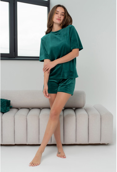 Изумрудная пижама бант с шортами. Maritel. Изображенние 12
