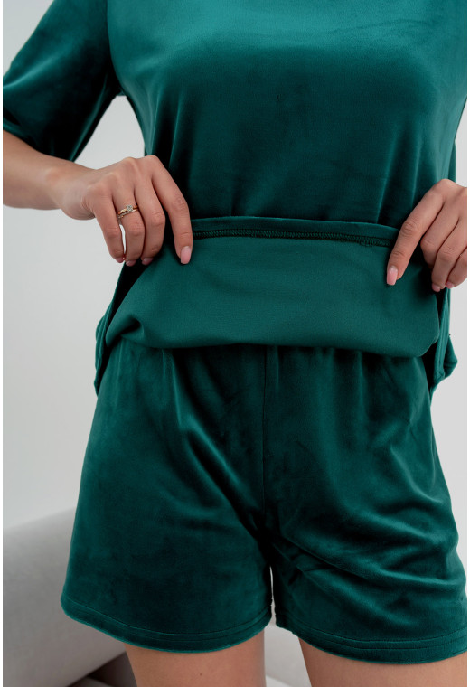 Изумрудная пижама бант с шортами — 650193. Maritel. Изображенние 4 Изумрудная пижама бант с шортами — 650193. Maritel. Изображенние 4