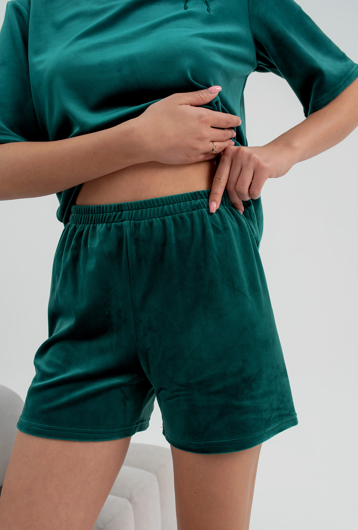 Изумрудная пижама бант с шортами — 650193. Maritel. Изображенние 5 Изумрудная пижама бант с шортами — 650193. Maritel. Изображенние 5