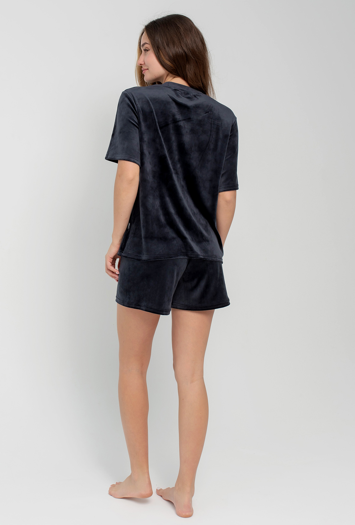 Синяя пижама бант с шортами —  805399. Maritel. Изображенние 1 Синяя пижама бант с шортами —  805399. Maritel. Изображенние 1