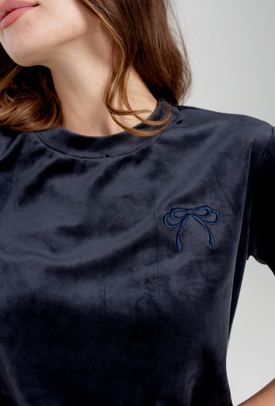 Синяя пижама бант с шортами —  805399. Maritel. Изображенние 2 Синяя пижама бант с шортами —  805399. Maritel. Изображенние 2