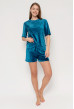 Аквамариновая пижама бант с шортами — 800741. Maritel Аквамариновая пижама бант с шортами — 800741. Maritel