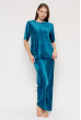 Аквамариновая пижама бант со штанами — 183879. Maritel Аквамариновая пижама бант со штанами — 183879. Maritel