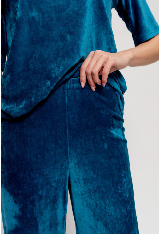 Аквамариновая пижама бант со штанами — 183879. Maritel. Изображенние 4 Аквамариновая пижама бант со штанами — 183879. Maritel. Изображенние 4