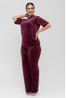 Марсаловая пижама бант со штанами — 700538. Maritel. Изображенние 1 Марсаловая пижама бант со штанами — 700538. Maritel. Изображенние 1