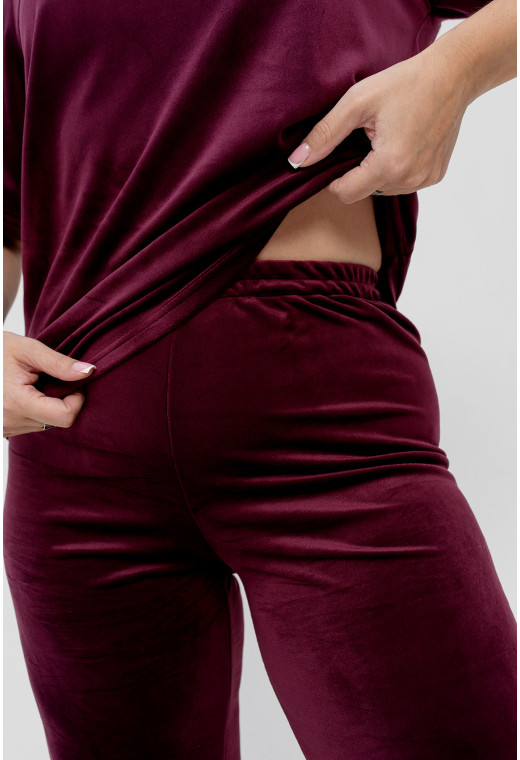 Марсаловая пижама бант со штанами — 700538. Maritel. Изображенние 5 Марсаловая пижама бант со штанами — 700538. Maritel. Изображенние 5