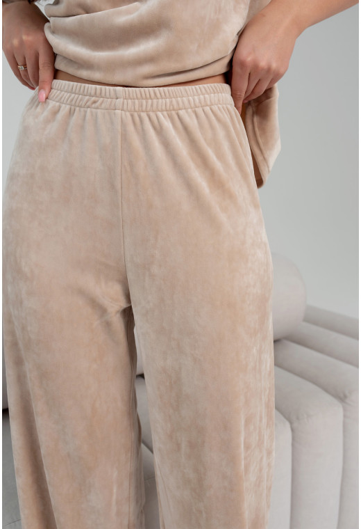 Бежевая пижама бант со штанами — 120141. Maritel. Изображенние 4 Бежевая пижама бант со штанами — 120141. Maritel. Изображенние 4