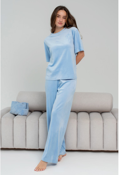 Голубая пижама бант со штанами. Maritel. Изображенние 9