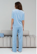 Голубая пижама бант со штанами — 320318. Maritel. Изображенние 2 Голубая пижама бант со штанами — 320318. Maritel. Изображенние 2
