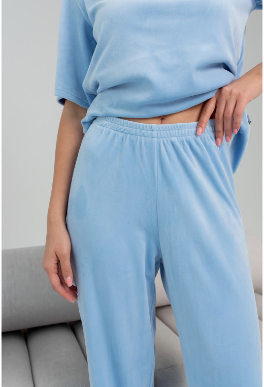 Голубая пижама бант со штанами — 320318. Maritel. Изображенние 4 Голубая пижама бант со штанами — 320318. Maritel. Изображенние 4