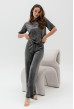 Графитовая пижама бант со штанами — 204096. Maritel Графитовая пижама бант со штанами — 204096. Maritel