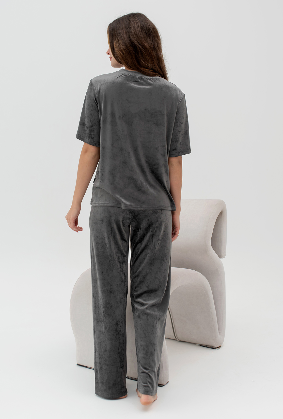 Графитовая пижама бант со штанами —  204096. Maritel. Изображенние 1