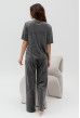 Графитовая пижама бант со штанами — 204096. Maritel. Изображенние 1 Графитовая пижама бант со штанами — 204096. Maritel. Изображенние 1