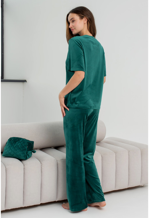 Изумрудная пижама бант со штанами — 277232. Maritel. Изображенние 1 Изумрудная пижама бант со штанами — 277232. Maritel. Изображенние 1