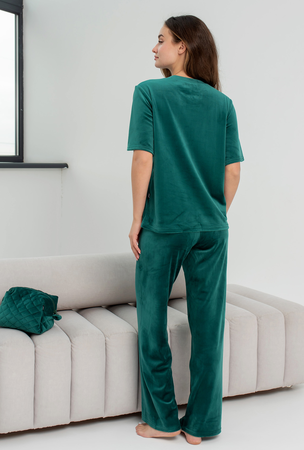 Изумрудная пижама бант со штанами — 277232. Maritel. Изображенние 2 Изумрудная пижама бант со штанами — 277232. Maritel. Изображенние 2