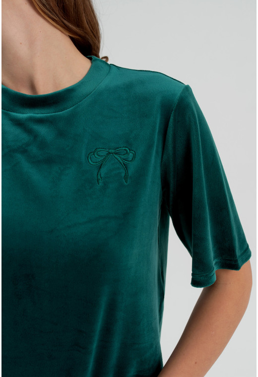 Изумрудная пижама бант со штанами — 277232. Maritel. Изображенние 3 Изумрудная пижама бант со штанами — 277232. Maritel. Изображенние 3