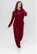 Бордова велюрова піжама Chill time. Maritel Бордова велюрова піжама Chill time. Maritel