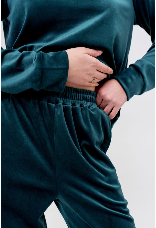 Изумрудная велюровая пижама Chill time — 120569. Maritel. Изображенние 4 Изумрудная велюровая пижама Chill time — 120569. Maritel. Изображенние 4