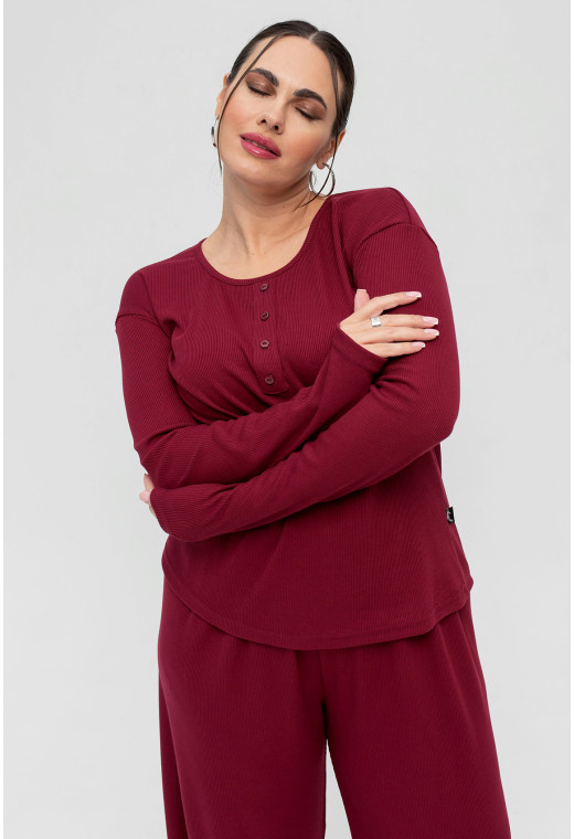 Бордовая пижама рубчик. Maritel. Изображенние 1 Бордовая пижама рубчик. Maritel. Изображенние 1