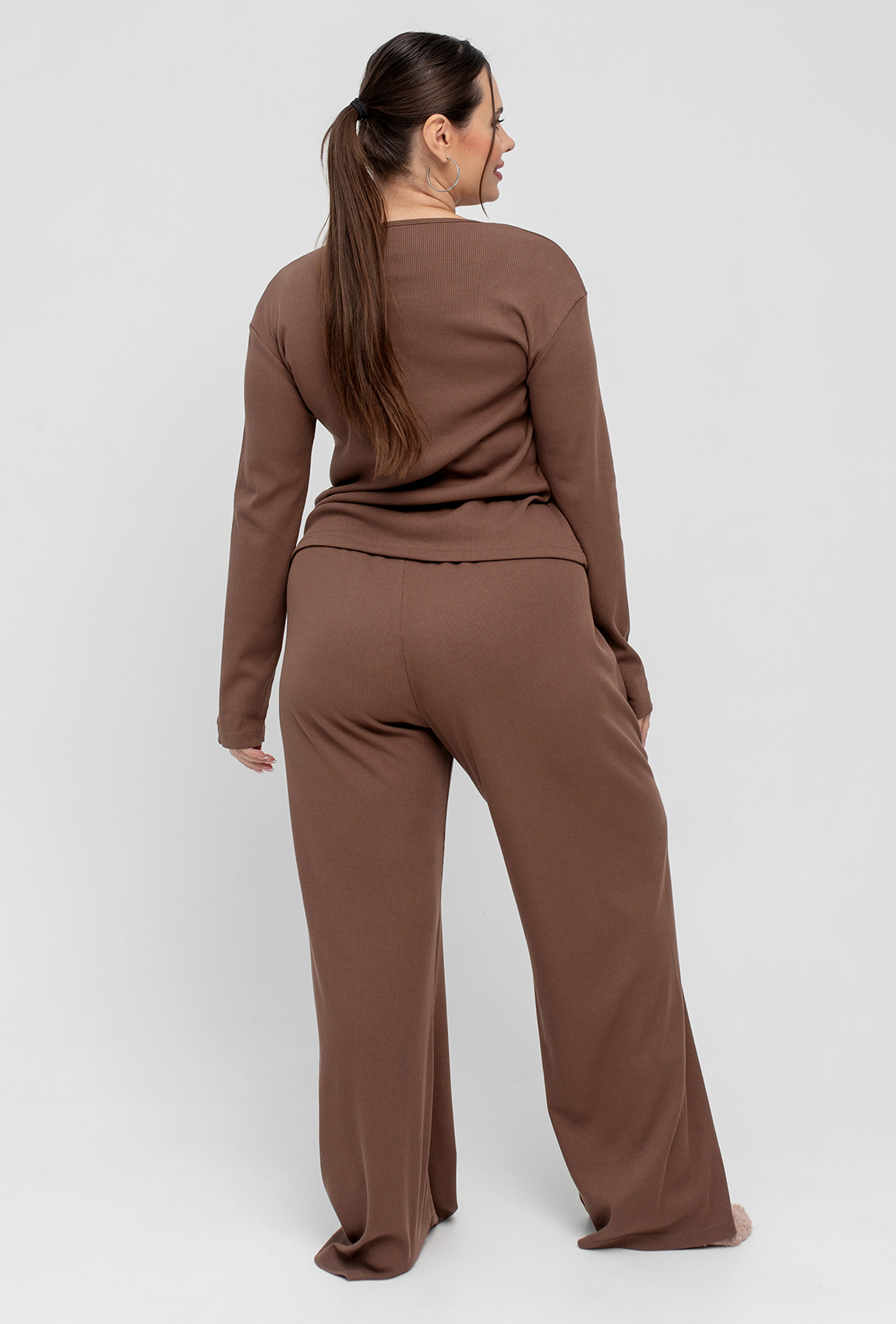Шоколадна піжама рубчик —  630434. Maritel. Зображення 2