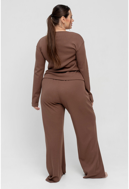 Шоколадная пижама рубчик. Maritel. Изображенние 2 Шоколадная пижама рубчик. Maritel. Изображенние 2