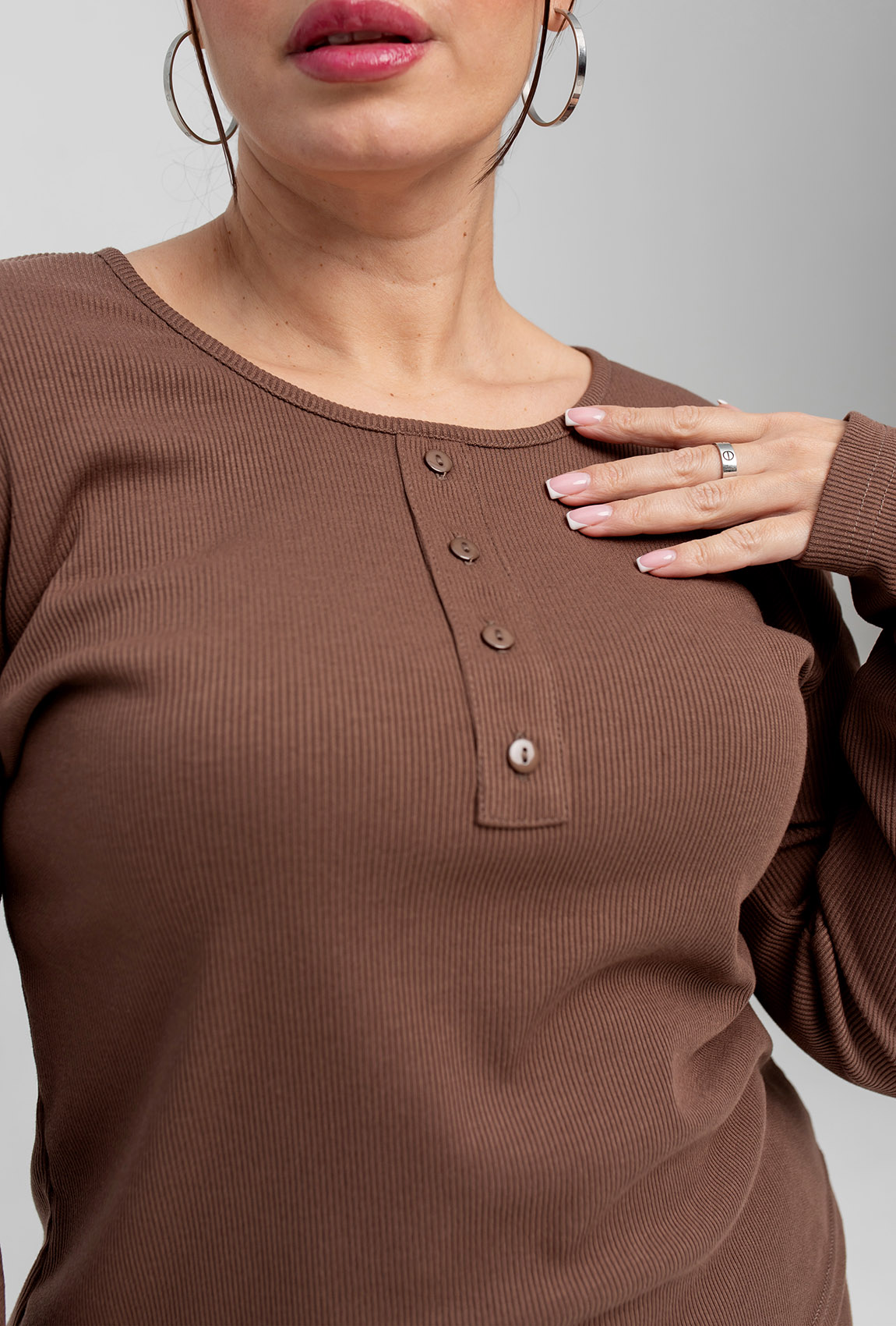 Шоколадна піжама рубчик —  630434. Maritel. Зображення 3