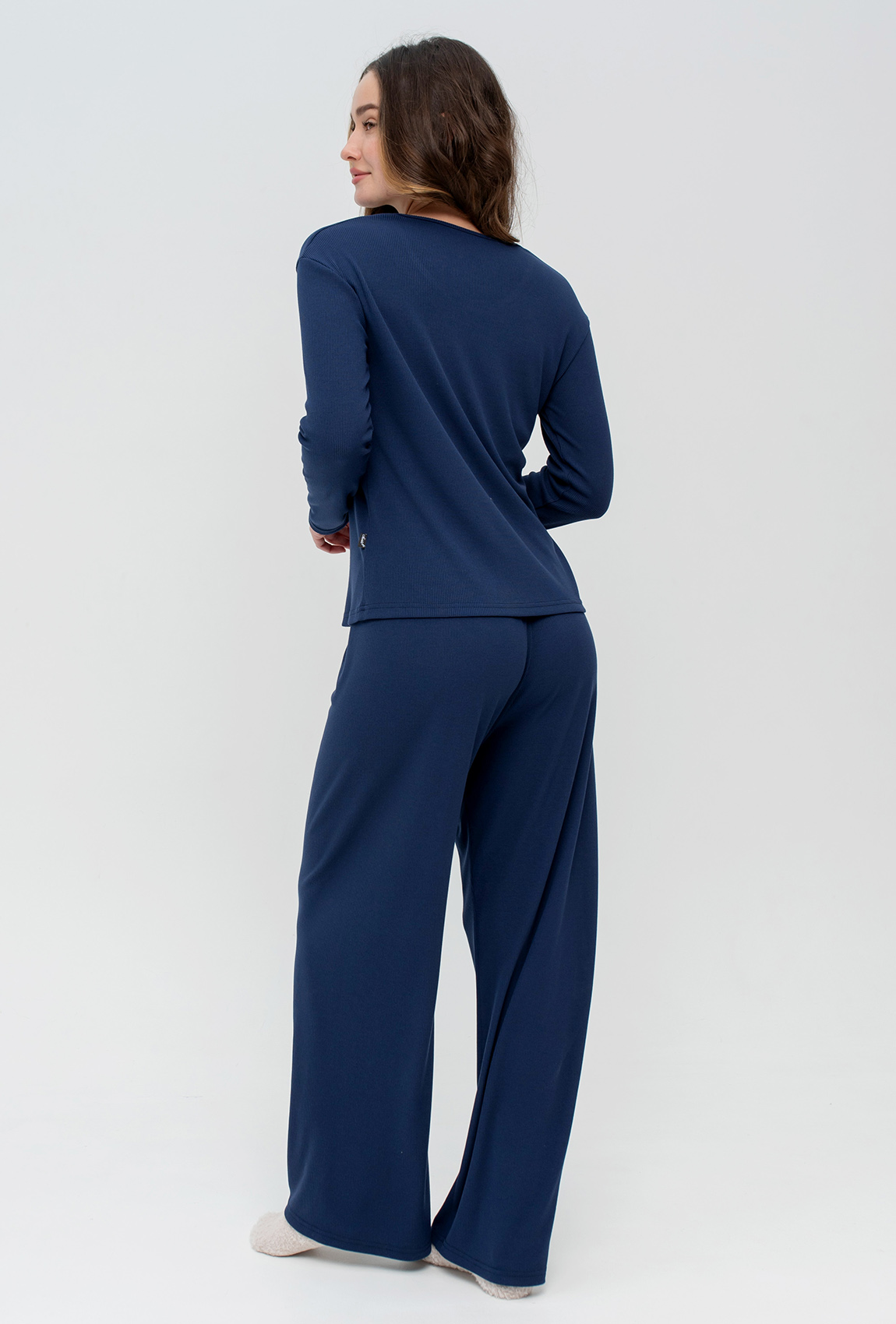 Синя піжама рубчик —  739068. Maritel. Зображення 2