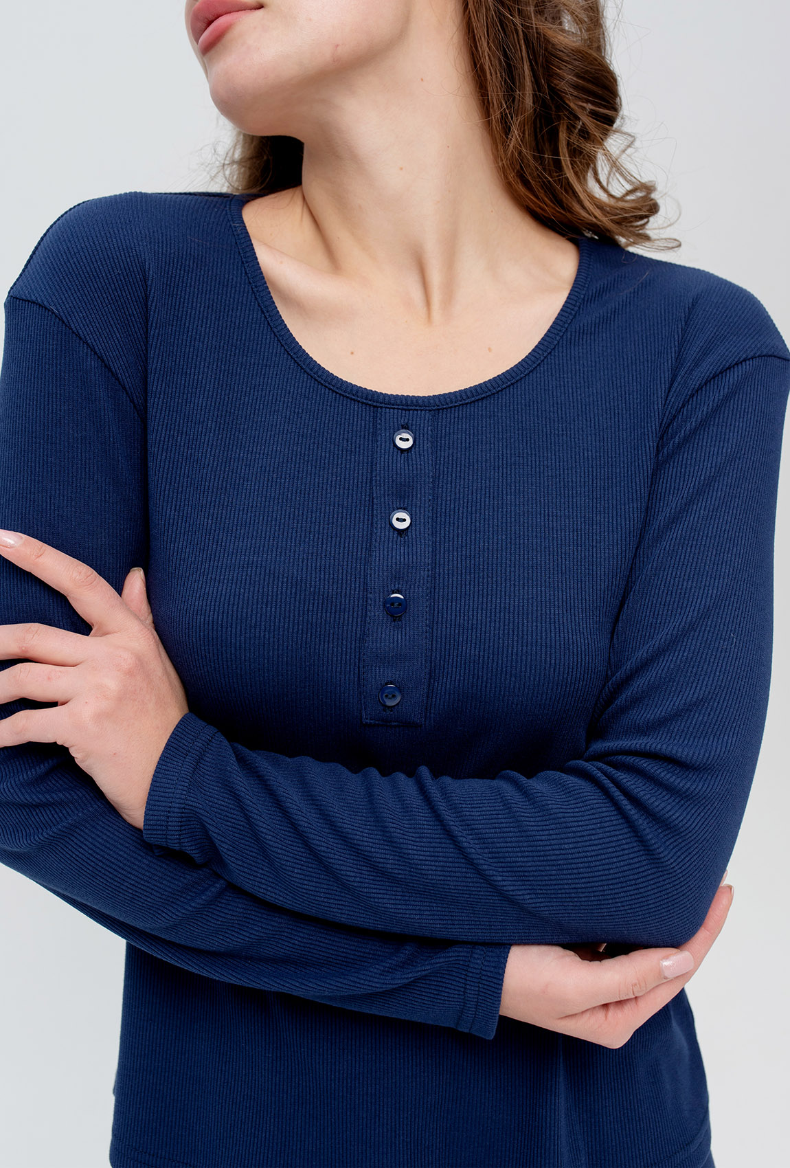 Синя піжама рубчик —  739068. Maritel. Зображення 4