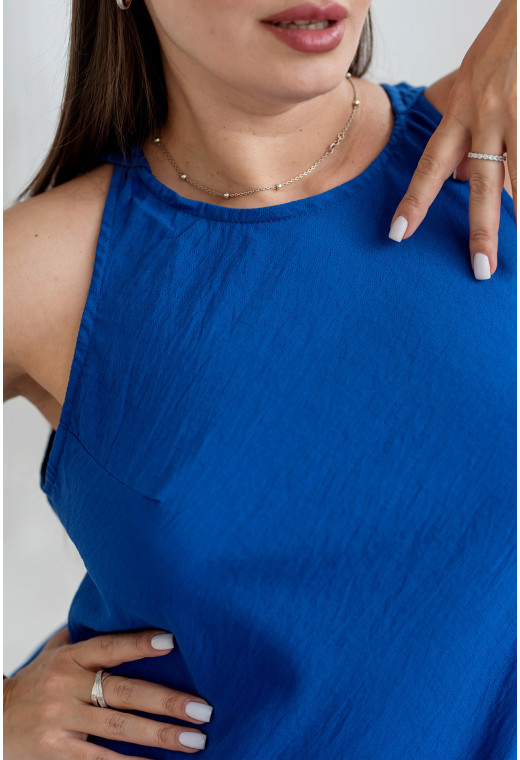 Сарафан льон жатка колір електрик — 184085. Maritel. Зображення 3 Сарафан льон жатка колір електрик — 184085. Maritel. Зображення 3