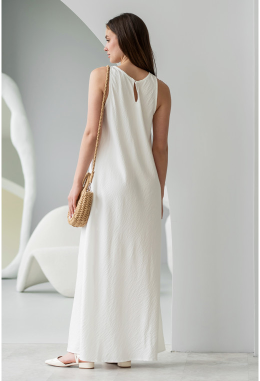 Молочний сарафан льон жатка — 216357. Maritel. Зображення 1 Молочний сарафан льон жатка — 216357. Maritel. Зображення 1
