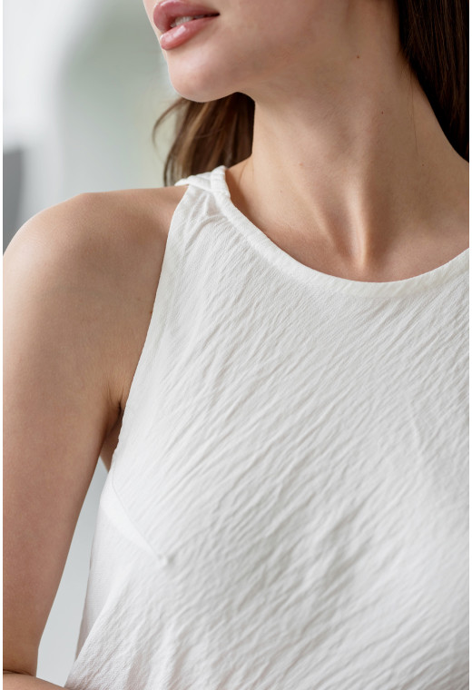 Молочний сарафан льон жатка — 216357. Maritel. Зображення 2 Молочний сарафан льон жатка — 216357. Maritel. Зображення 2