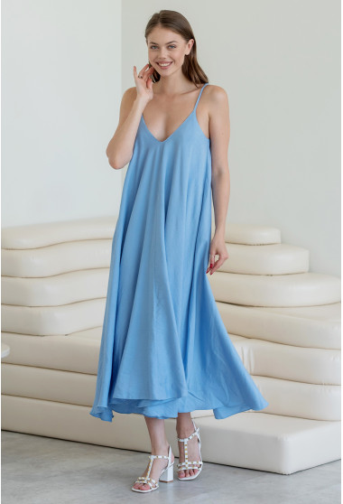 Сарафан лен цвет джинс. Maritel. Изображенние 8