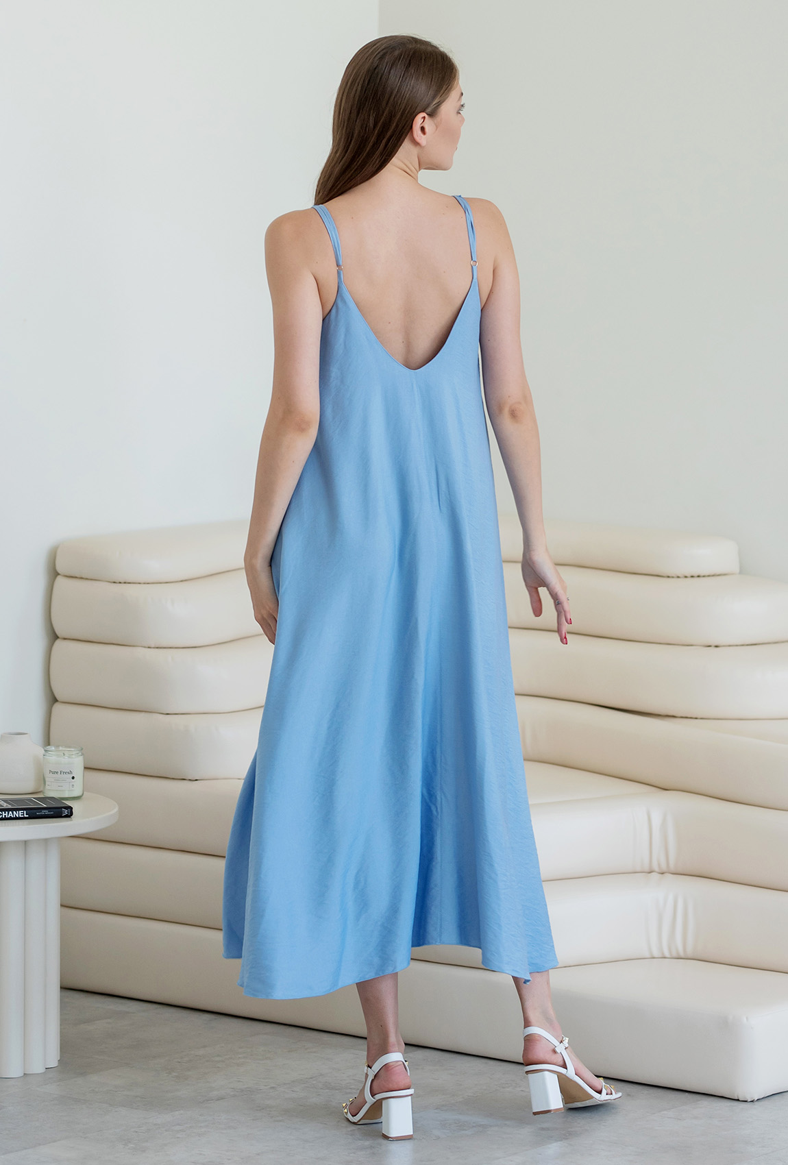 Сарафан льон колір джинс — 548392. Maritel. Зображення 2 Сарафан льон колір джинс — 548392. Maritel. Зображення 2