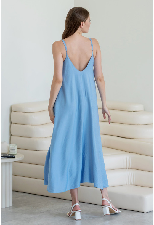 Сарафан льон колір джинс — 548392. Maritel. Зображення 2 Сарафан льон колір джинс — 548392. Maritel. Зображення 2