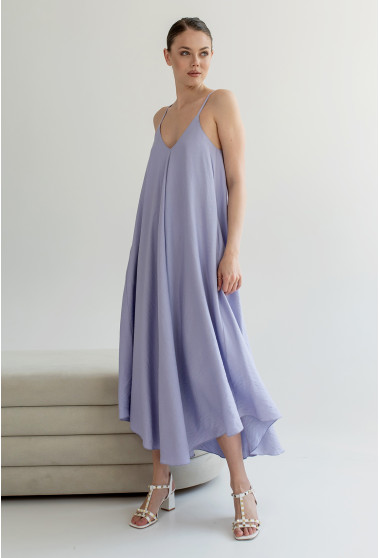 Лавандовый сарафан лен. Maritel. Изображенние 5