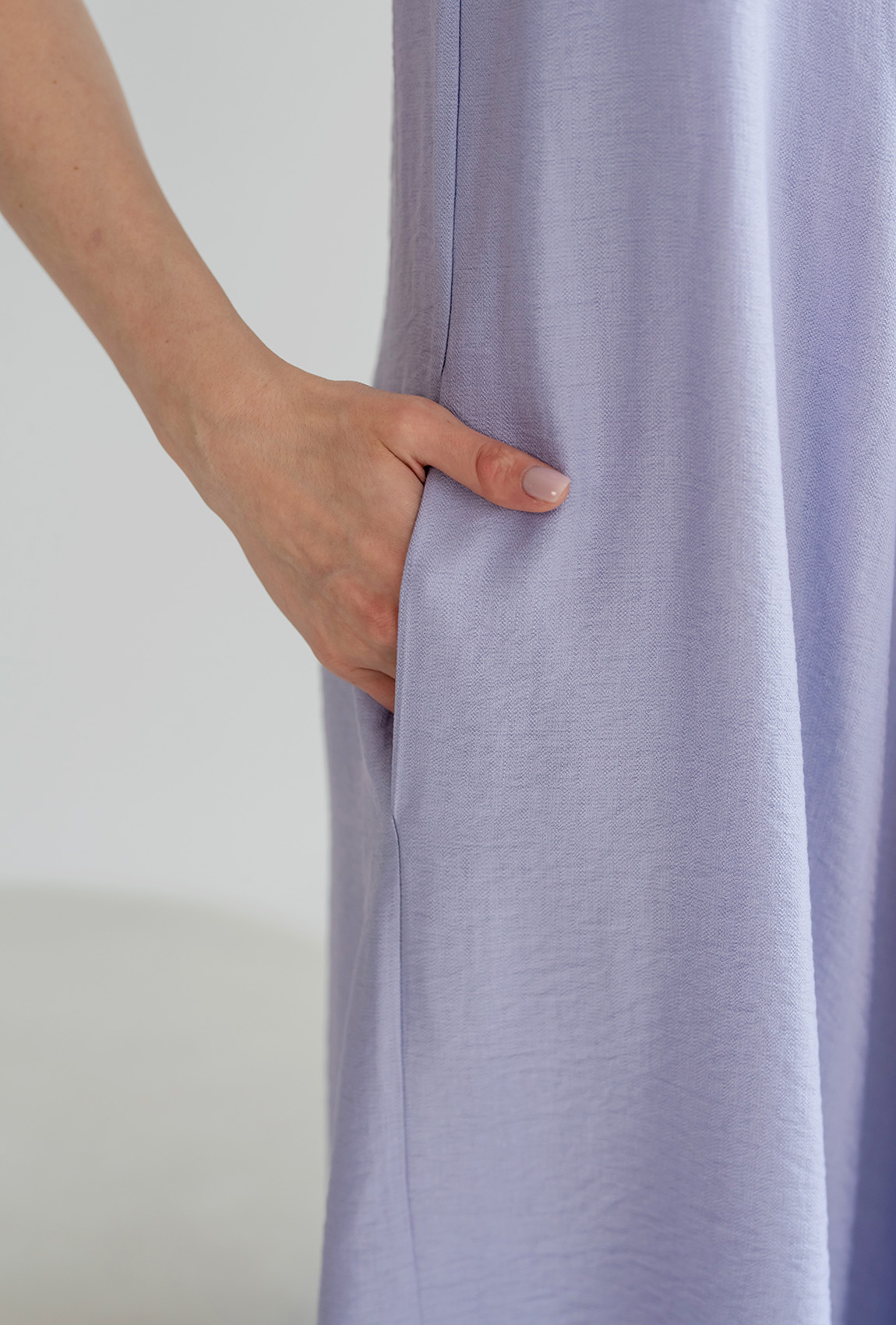 Лавандовый сарафан лен —  637657. Maritel. Изображенние 4