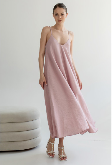 Пудровый сарафан лен. Maritel. Изображенние 3