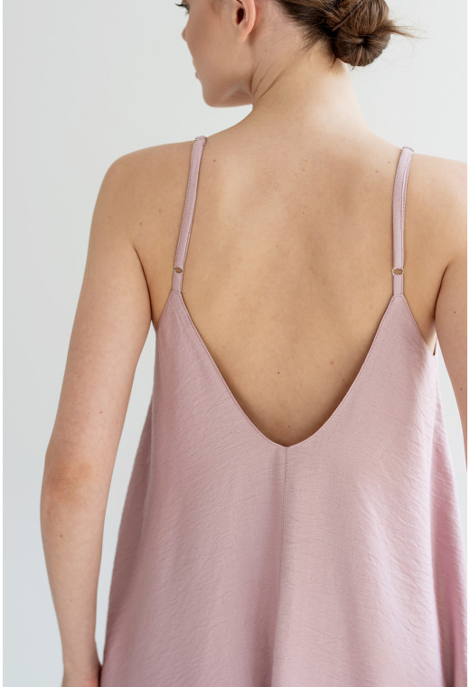 Пудровый сарафан лен — 973767. Maritel. Изображенние 3 Пудровый сарафан лен — 973767. Maritel. Изображенние 3