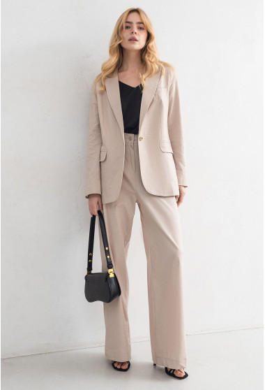 Бежевые льняные брюки палаццо. Maritel. Изображенние 10 Бежевые льняные брюки палаццо. Maritel. Изображенние 10